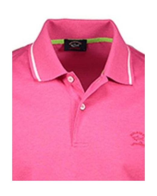 Paul & Shark Pink Short-Sleeved Polo Shirt for men
