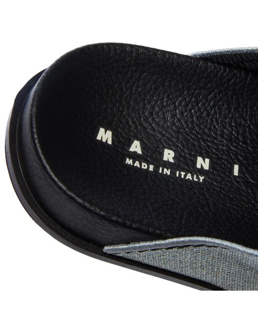 Marni White Jacquard Logo Flip-Flops