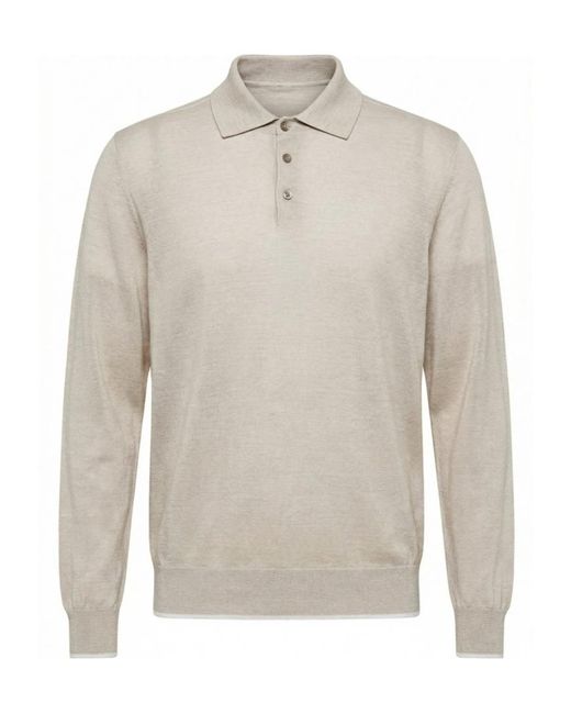 Peserico White Crewneck Jumper for men