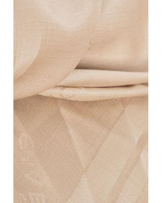 Givenchy Natural Monogram Fringed Scarf