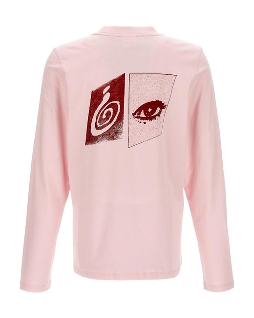 Courreges Pink Logo-Appliqué Jersey Sweatshirt for men