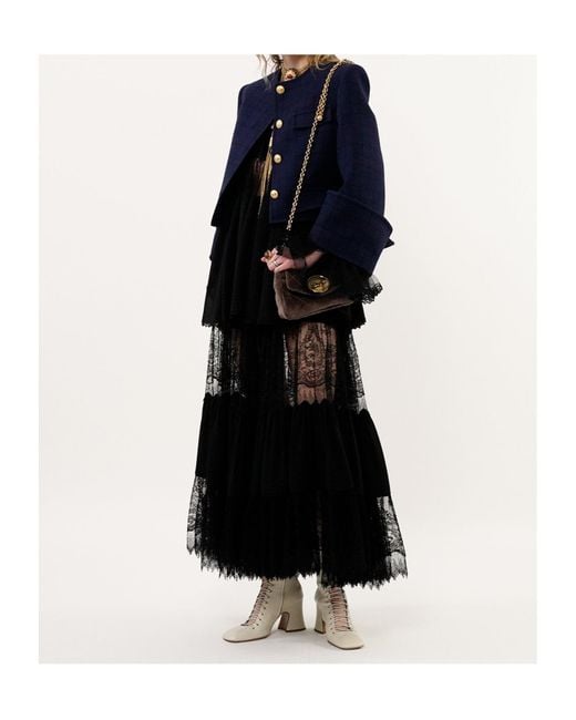 Chloé Blue Boxy Collarless Jacket