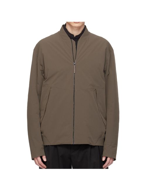 Veilance Brown Diode-Filled Bomber Jacket for men