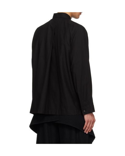 Homme Plissé Issey Miyake Black Homme Plissé Issey Miyake Streamline Shirt for men