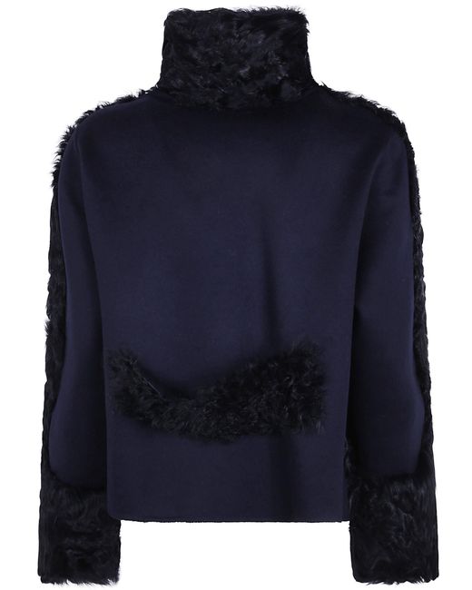 P.A.R.O.S.H. Black High-Neck Long-Sleeve Jacket