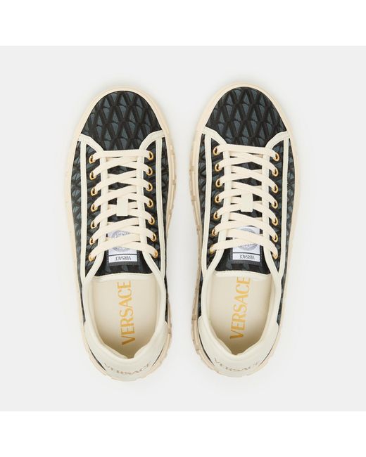 Versace Multicolor Printed Platform Trainers