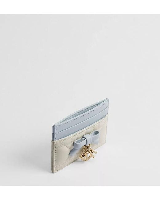 Dior White Qixi Lady Freesia Card Holder