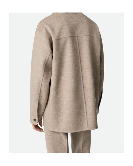 Bottega Veneta Natural Wool And Cashmere Overshirt for men