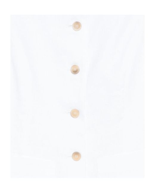 Semicouture White Sleeveless Vest