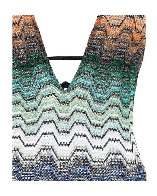 Missoni Blue Patterned Swimsuit
