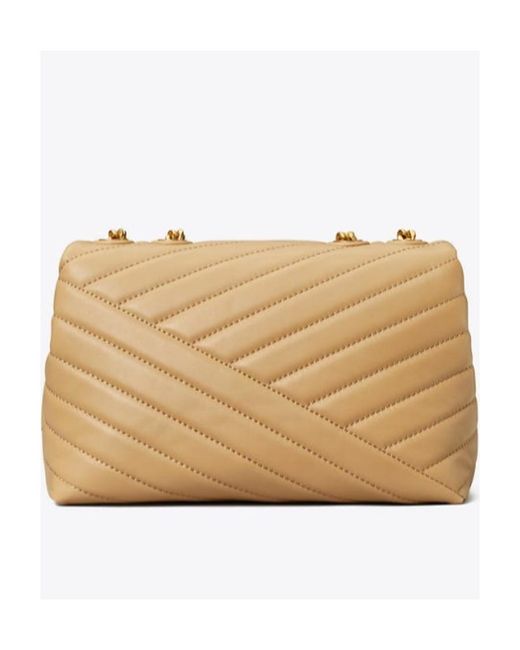 Tory Burch Natural Kira Chevron Convertible Small Shoulder Bag