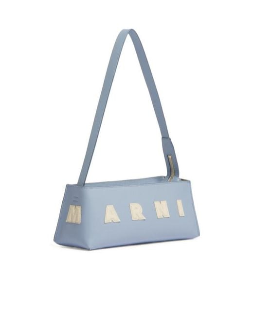 Marni Blue Museo Baguette Shoulder Bag