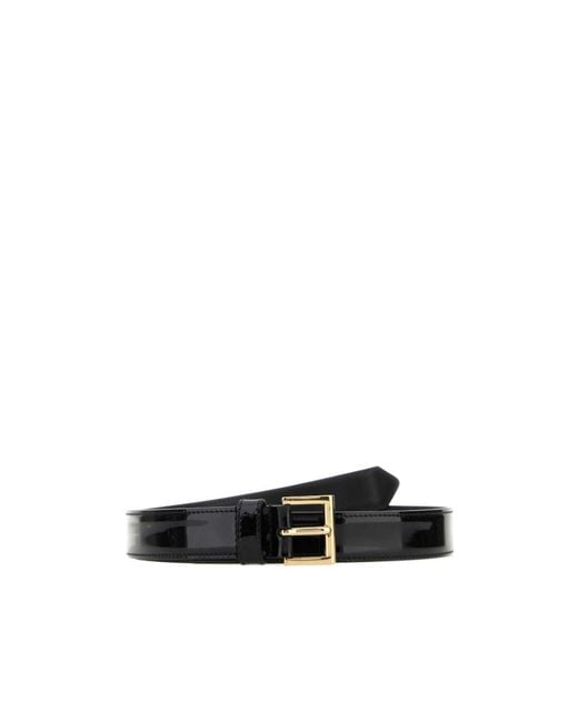 Prada White Logo-Plaque Belt