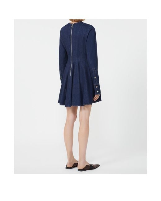 Sportmax Blue Aereo Mini Denim Dress