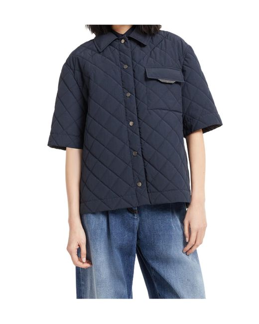Brunello Cucinelli Blue Padded Jacket