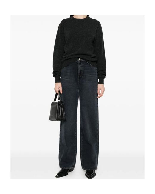 7 For All Mankind Blue Slouchy Straight-Leg Jeans