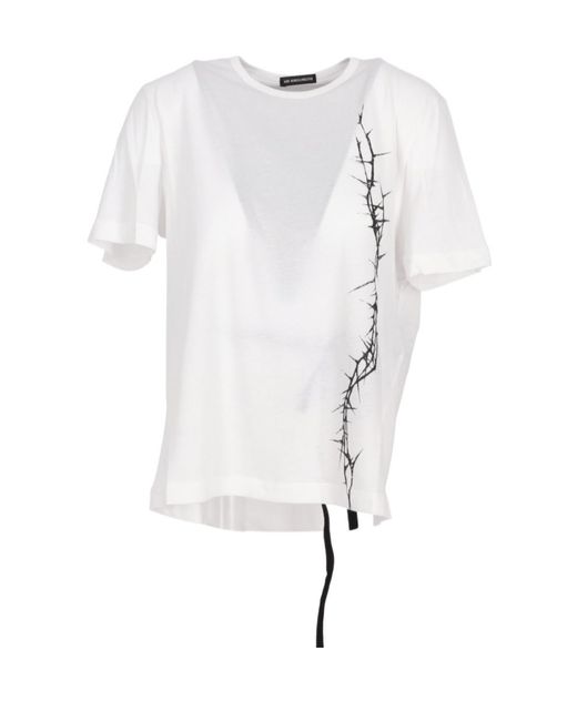 Ann Demeulemeester White Fanie Standard Fit T-Shirt