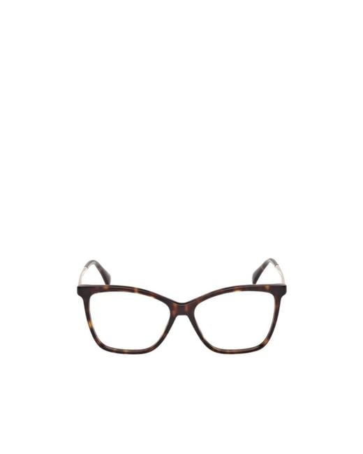 Max Mara White Full-Rimmed Plano Lenses