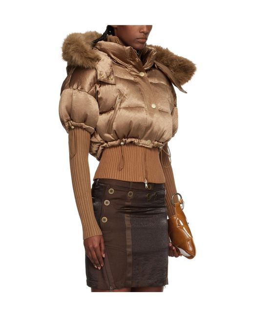 KNWLS Brown Mabel Short Padded Jacket