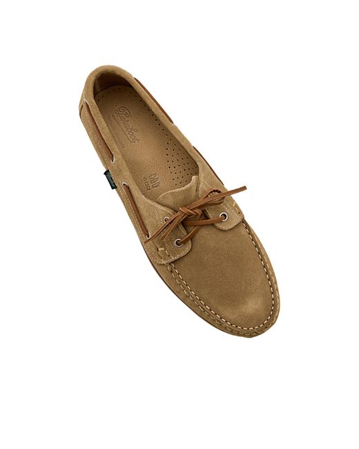 Paraboot Brown Lace-Up Almond-Toe Loafers for men