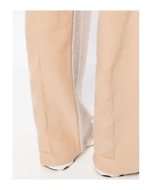 Off-White c/o Virgil Abloh White Diag Languid Two-Tone Knit Trousers