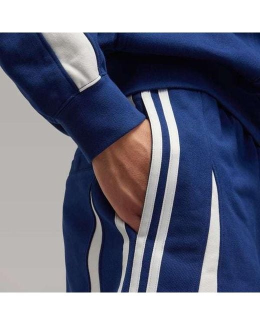 Y-3 Blue M French Terry Cutline Shorts for men