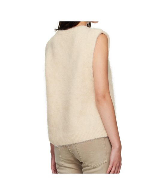 R13 Natural Deep Armhole Vest