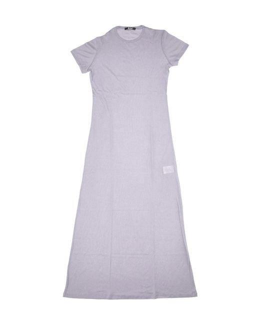 Lela Rose Purple Crew-Neck Midi Dress