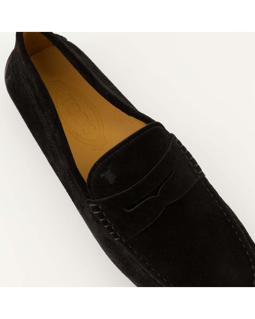 Tod's Black Round-Toe Loafers for men