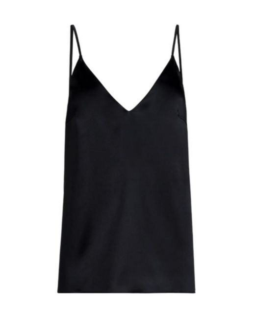 Brunello Cucinelli Black V-Neck Sleeveless Top