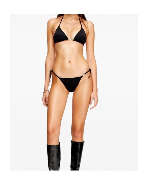 DIESEL Black Elettra-Dnm Tie-Side Bikini