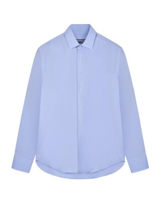 Canali Blue Long Sleeve Shirt for men