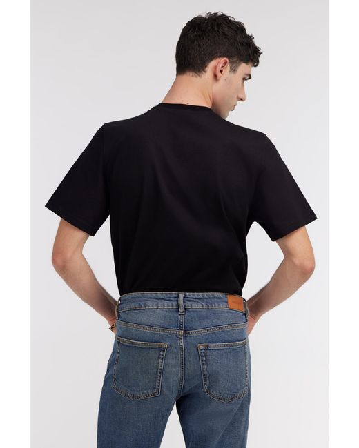 Roberto Cavalli Black Heart-Embroidered Cotton T-Shirt for men