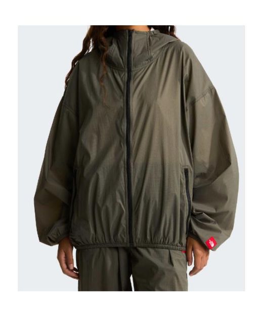 The North Face Green Tnf Box Packable Hooded Wind Jacket for men