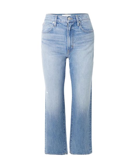 SLVRLAKE Denim Blue London High-Waisted Straight Leg Jeans