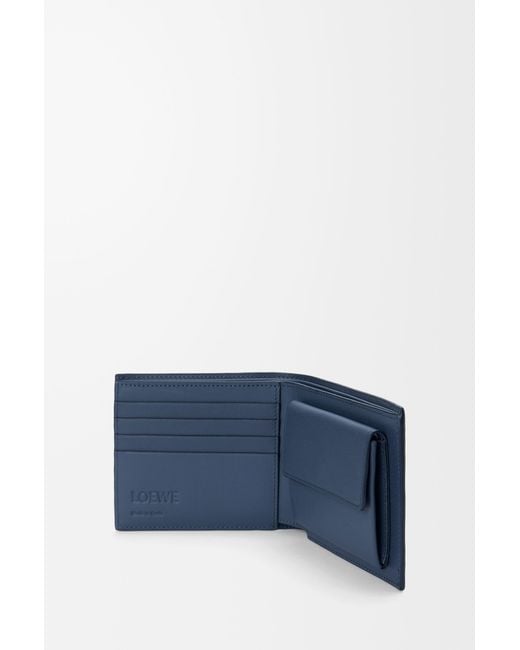 Loewe Blue Bifold Coin Wallet for men