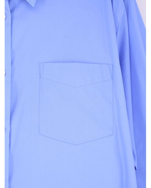 Aspesi Blue Patch Pocket Button-Up Shirt