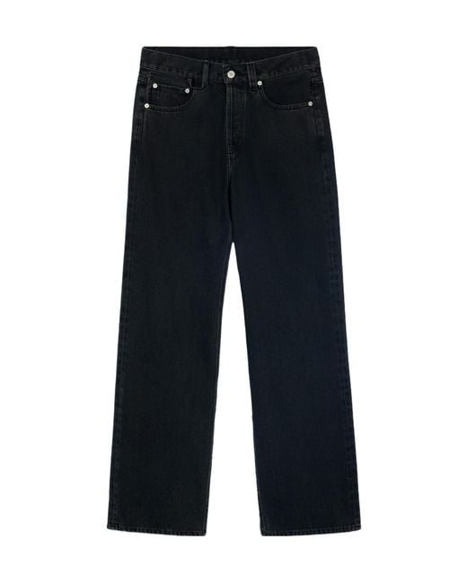 Jacquemus Blue Logo Detailed Straight-Leg Jeans for men