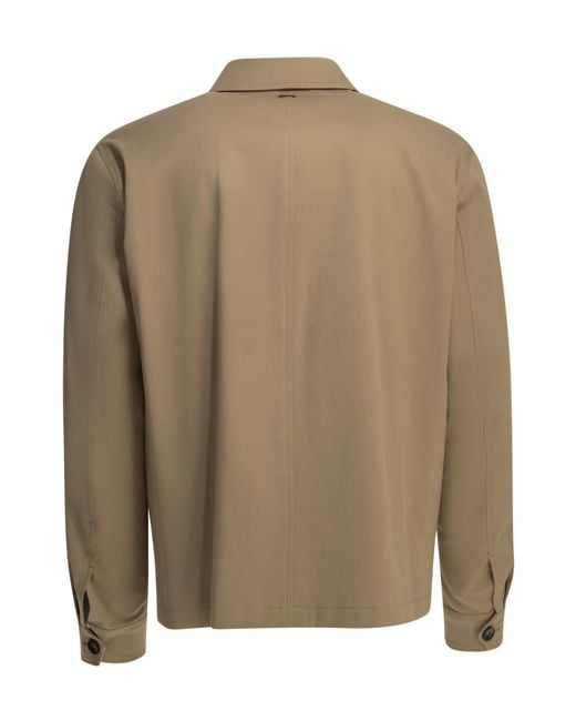 Herno Green Utility Overshirt Jacket for men