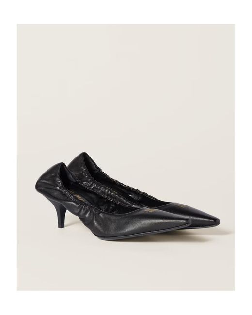 Miu Miu Black Nappa Leather Pumps