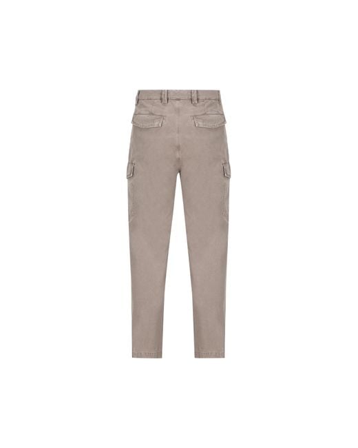 Brunello Cucinelli Gray Cargo Pants for men