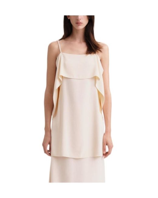 Totême Pink Draped Mid-Length Tank Top