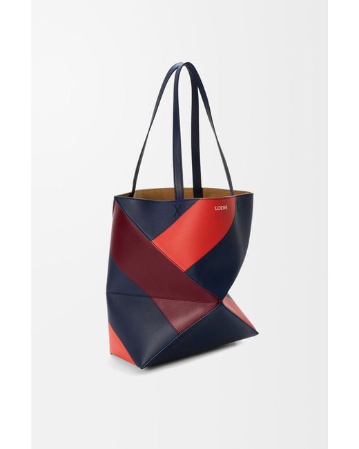 Loewe Red Medium Puzzle Fold Tote