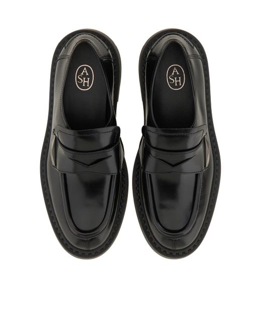 Ash Black Round-Toe Loafers