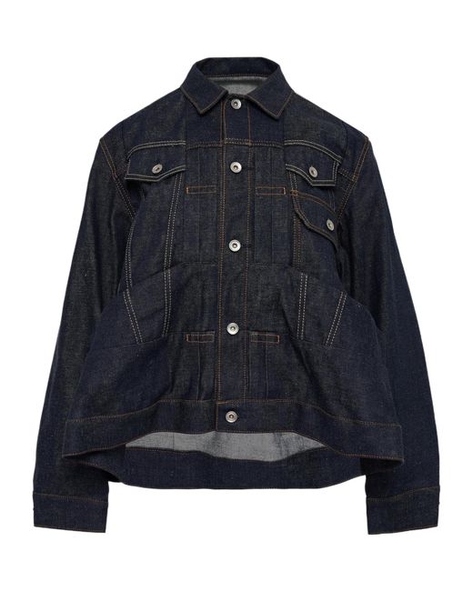 Sacai Blue Pocketed Cotton Jacket