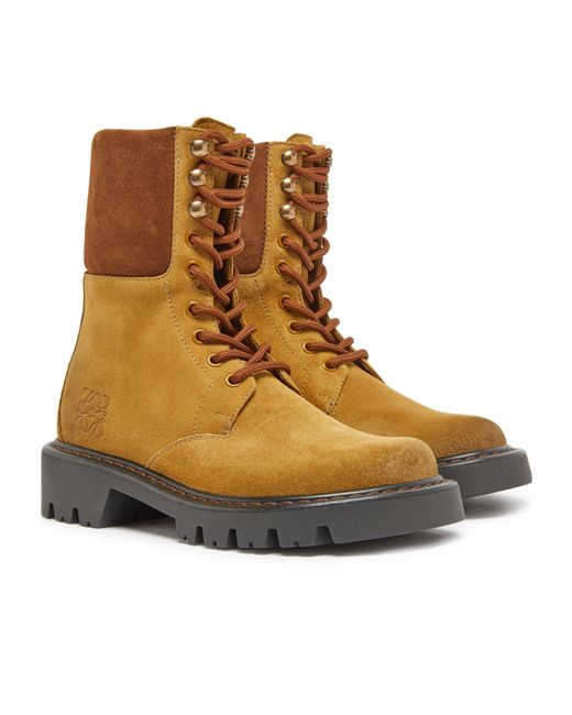 Loewe Brown Lacing Short Boots