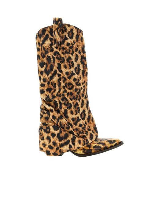 R13 White 'Mid Cowboy' Boots
