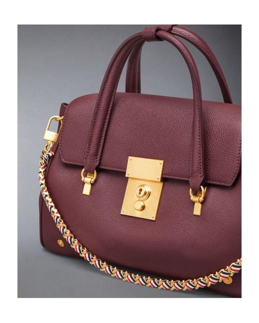 Thom Browne Purple Bolton Small Top Handle Bag