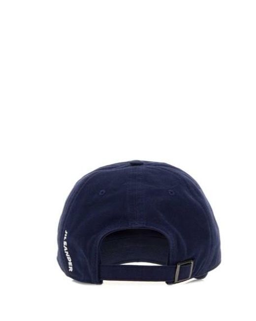 Jil Sander Blue Logo-Embroidered Baseball Cap for men