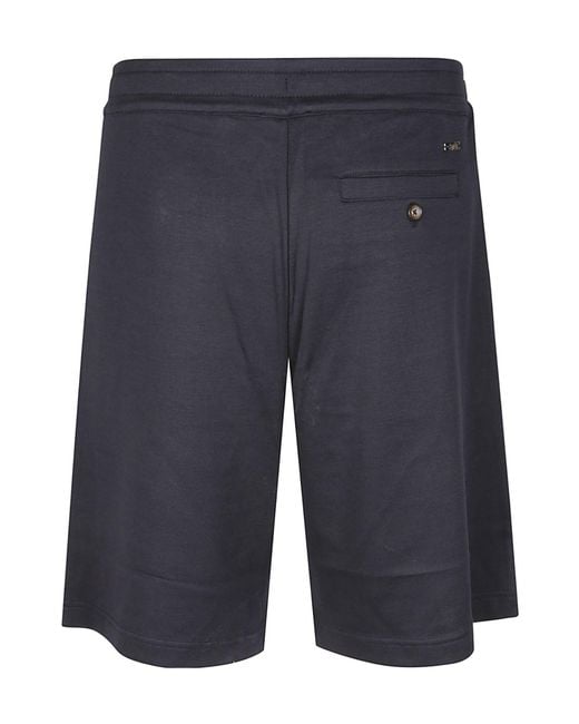 Herno Blue Tailored Cotton Shorts for men